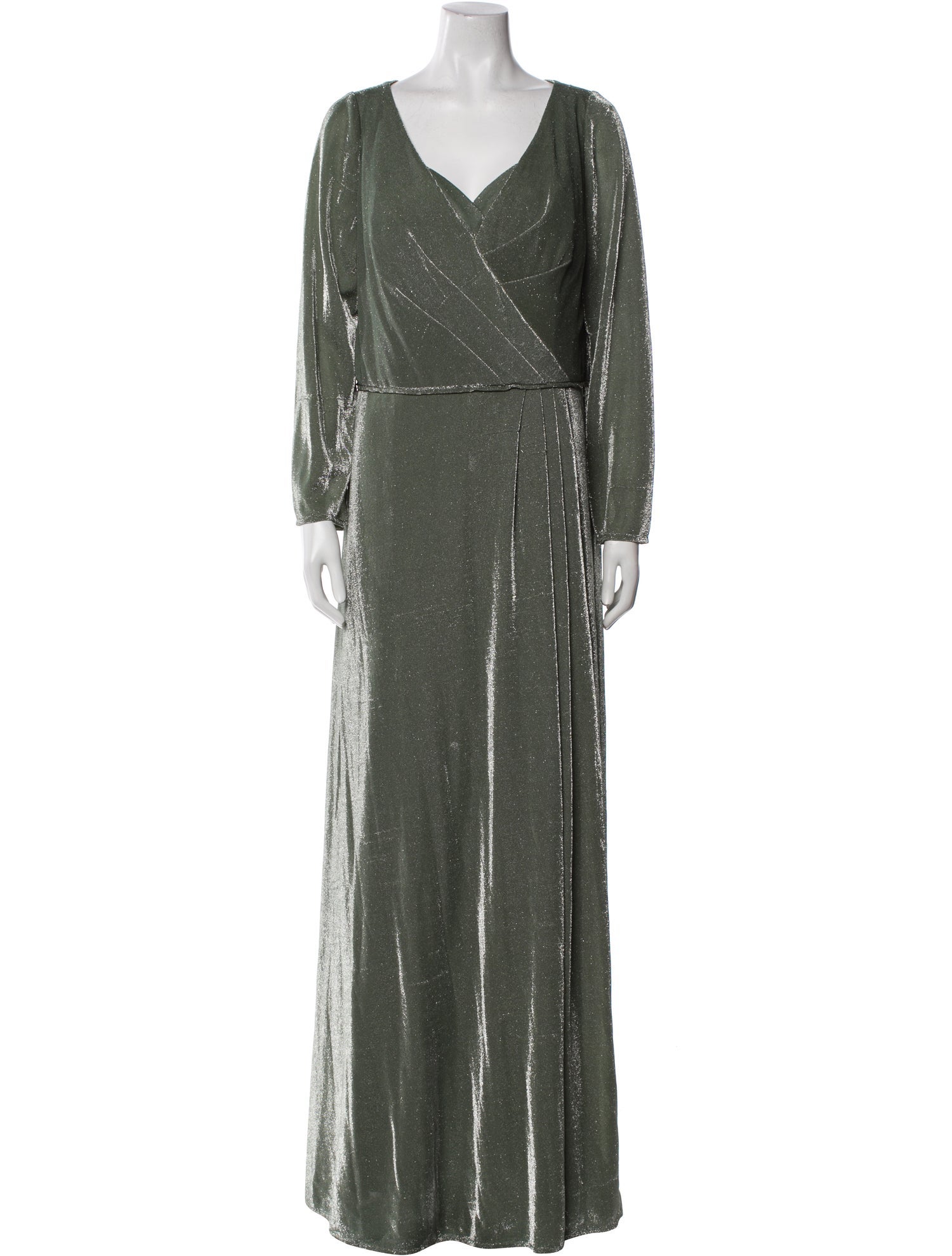 Ieena for Mac Duggal V-Neck Long Dress