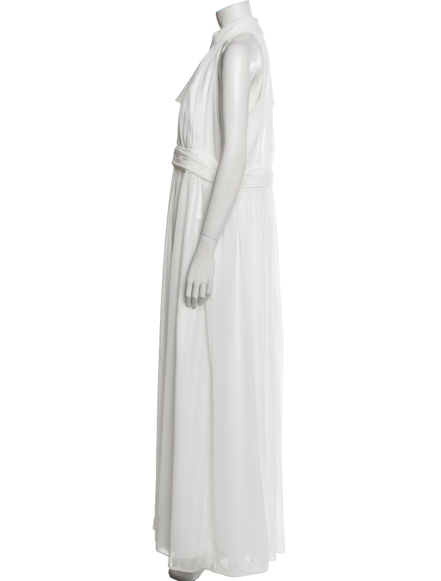 Ieena for Mac Duggal Crew Neck Long Dress