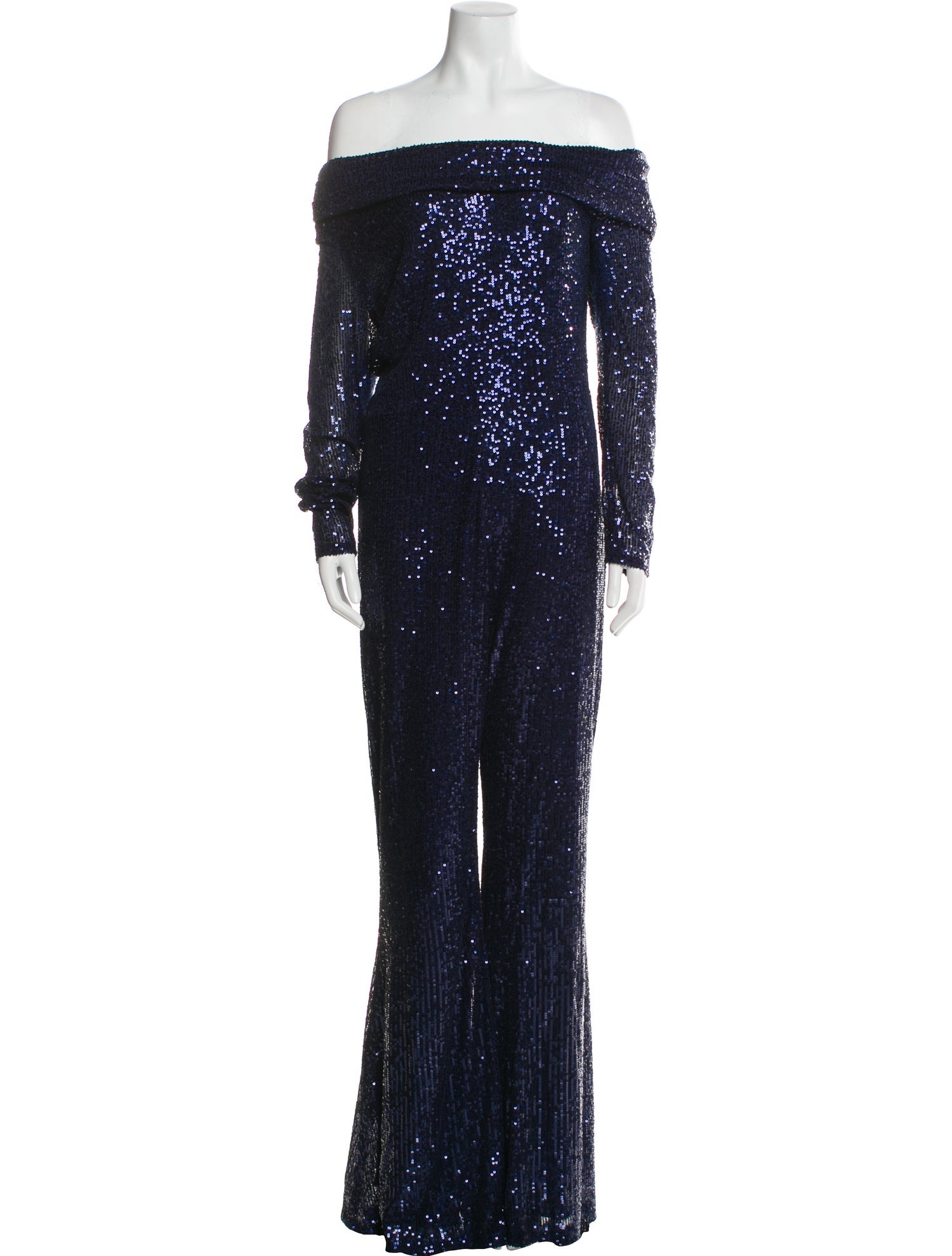 Ieena for Mac Duggal Off-The-Shoulder Jumpsuit