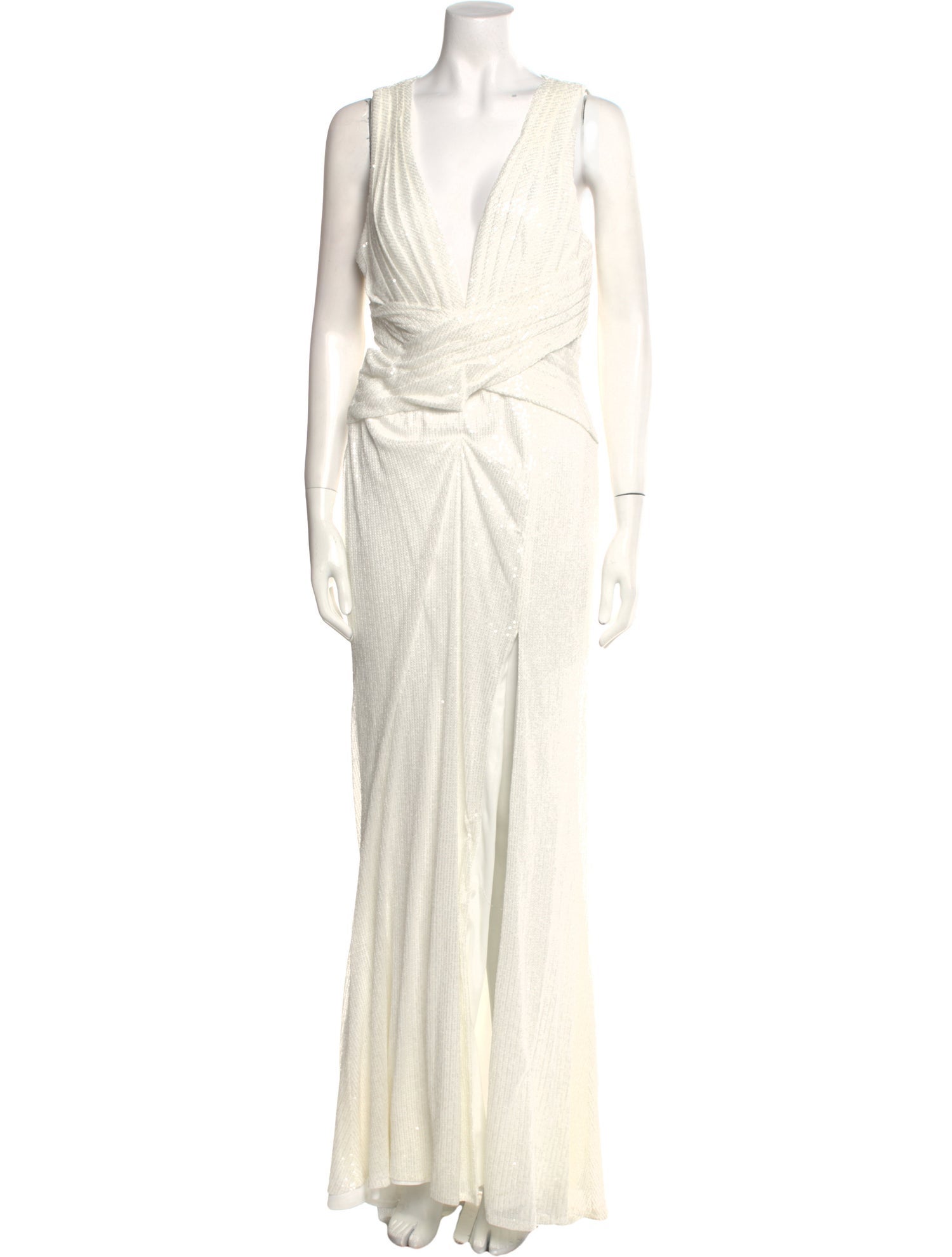 Ieena for Mac Duggal V-Neck Long Dress