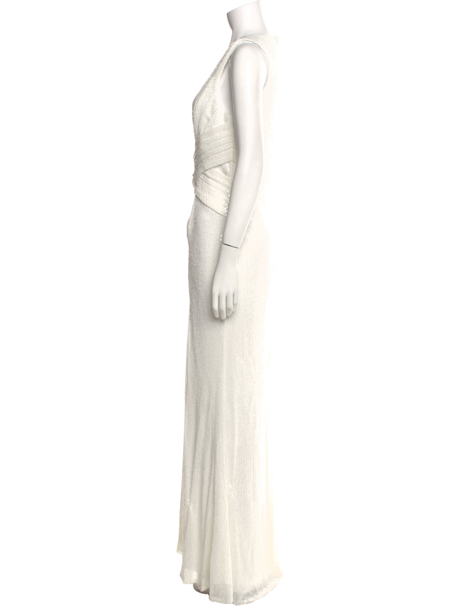Ieena for Mac Duggal V-Neck Long Dress