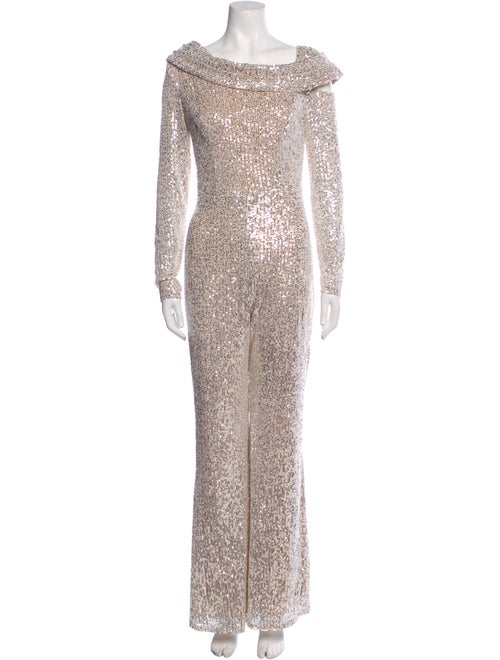 Ieena for Mac Duggal Sequin Patterned Jumpsuit