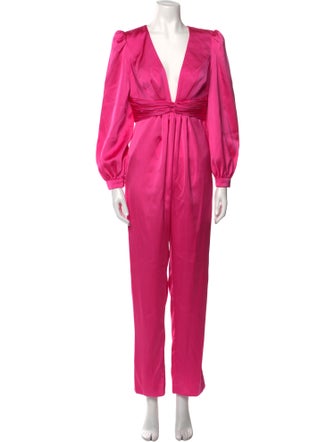 Ieena for Mac Duggal Plunge Neckline Jumpsuit