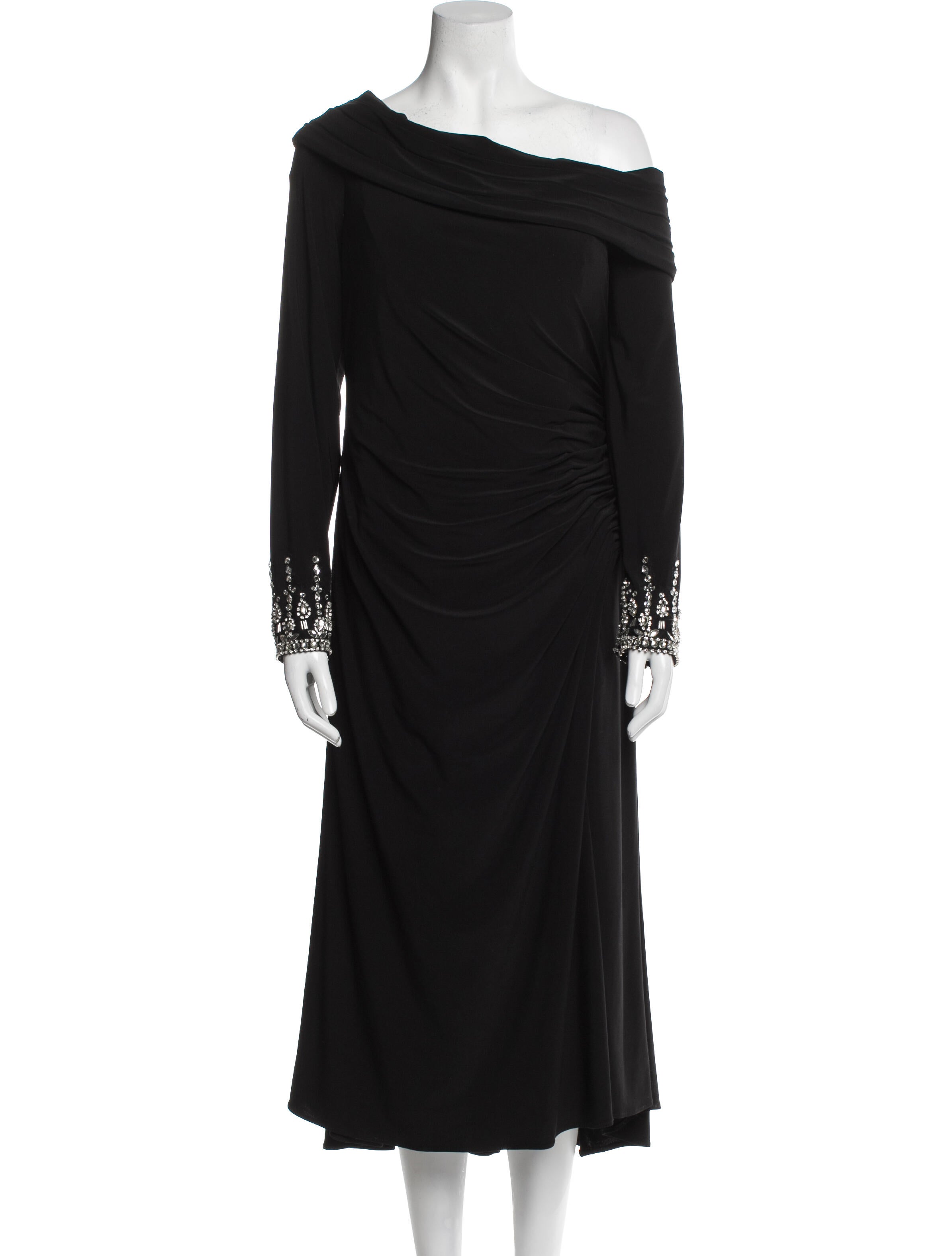 Ieena for Mac Duggal Cowl Neck Long Dress
