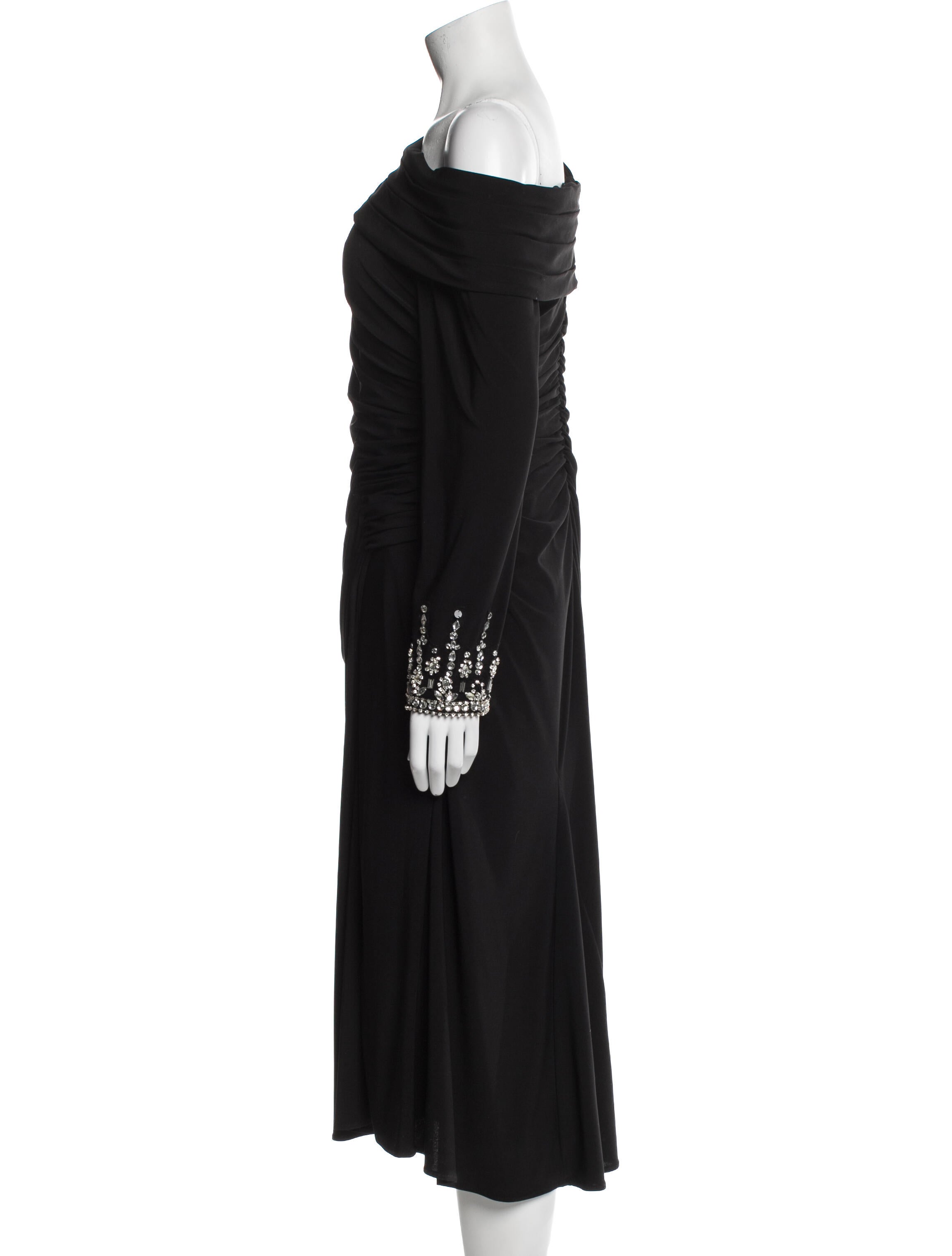 Ieena for Mac Duggal Cowl Neck Long Dress