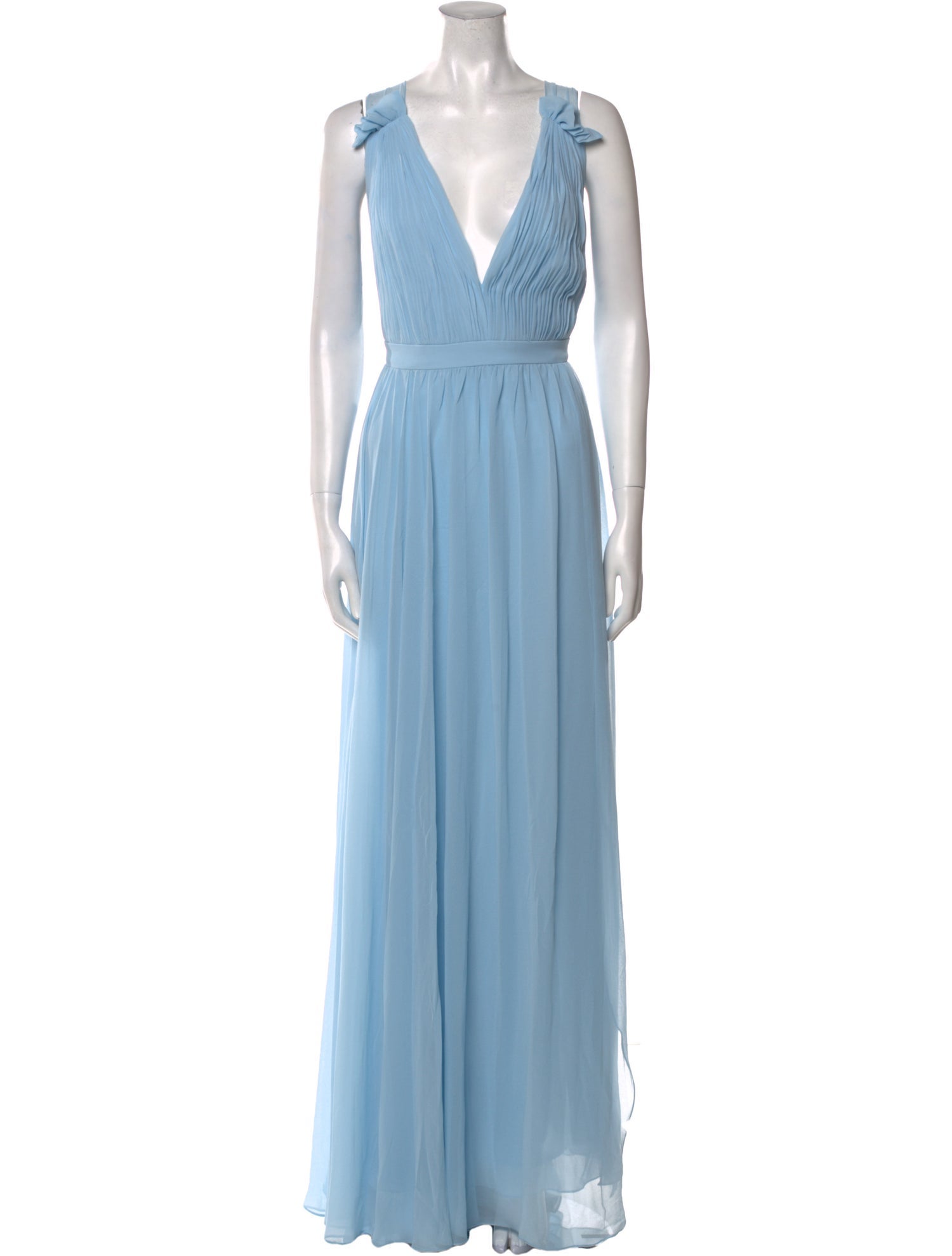 Ieena for Mac Duggal V-Neck Long Dress