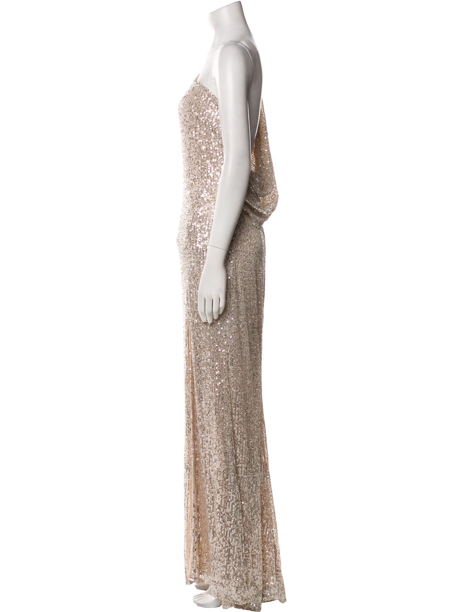 Ieena for Mac Duggal One-Shoulder Long Dress w/ Tags