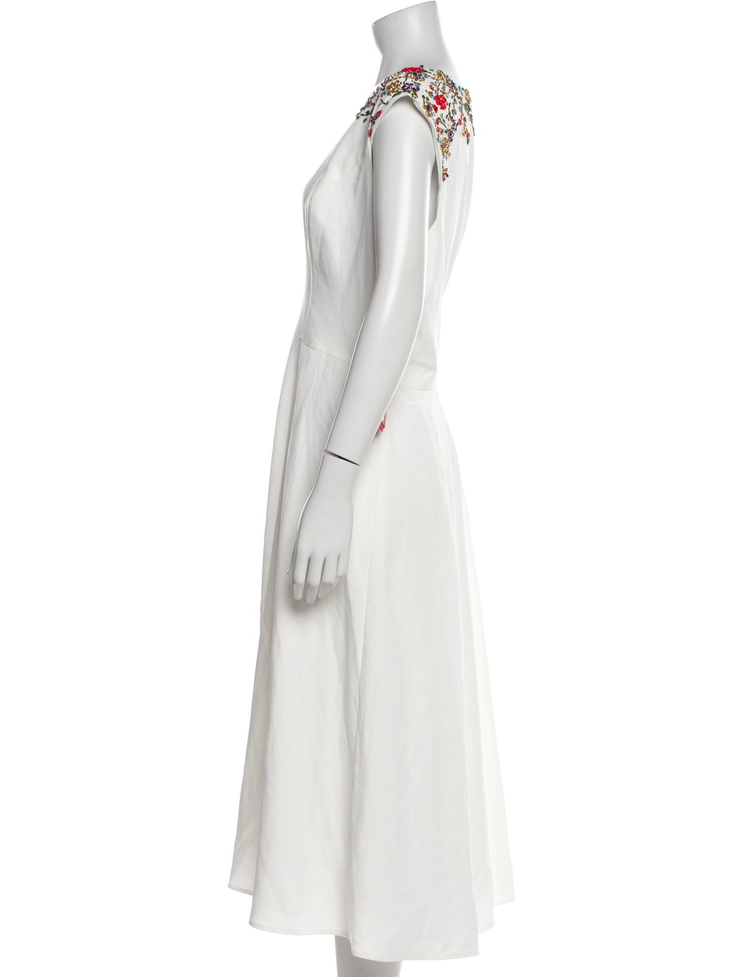 Ieena for Mac Duggal Plunge Neckline Long Dress