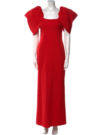 Ieena for Mac Duggal Square Neckline Long Dress