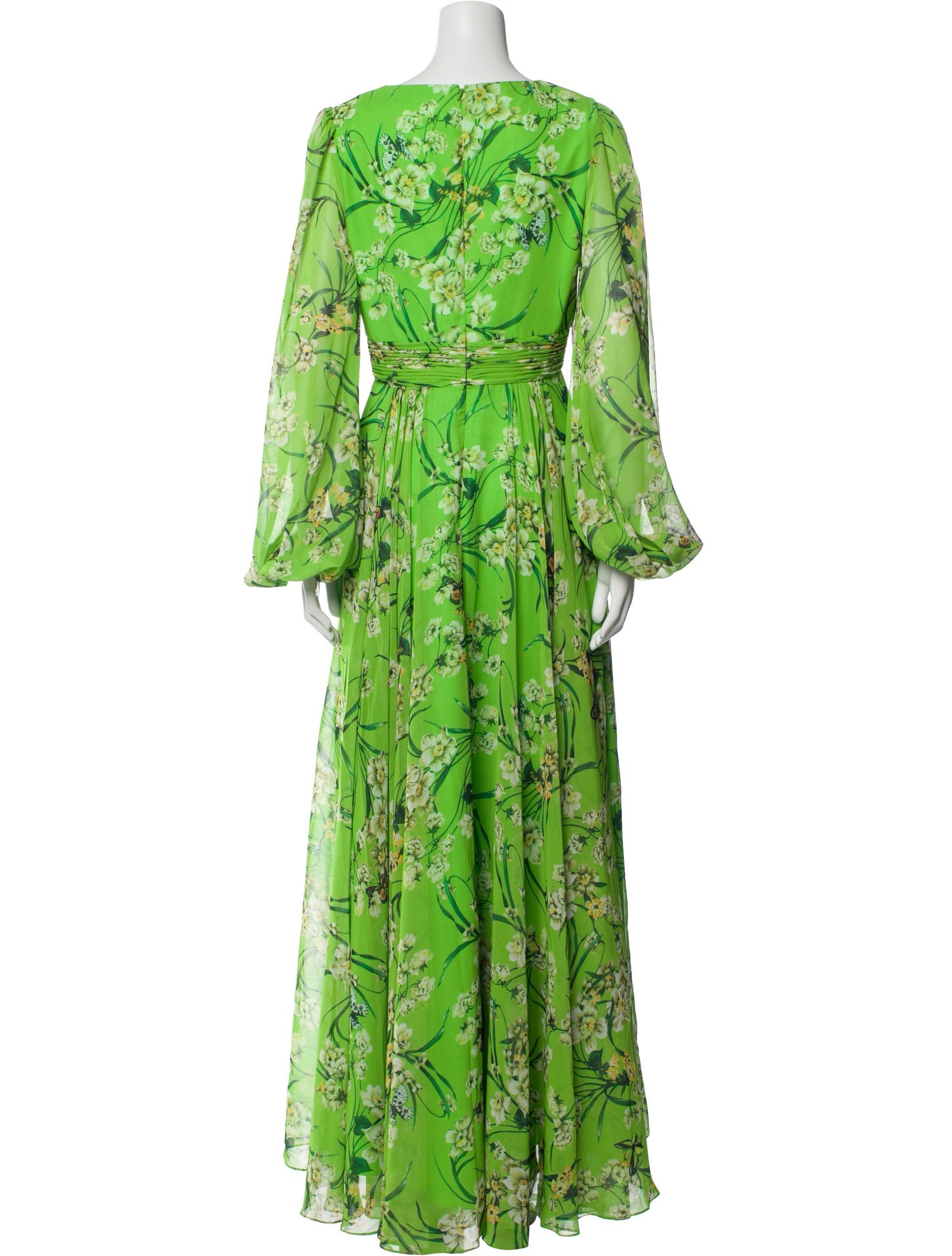 Ieena for Mac Duggal Floral Print Long Dress