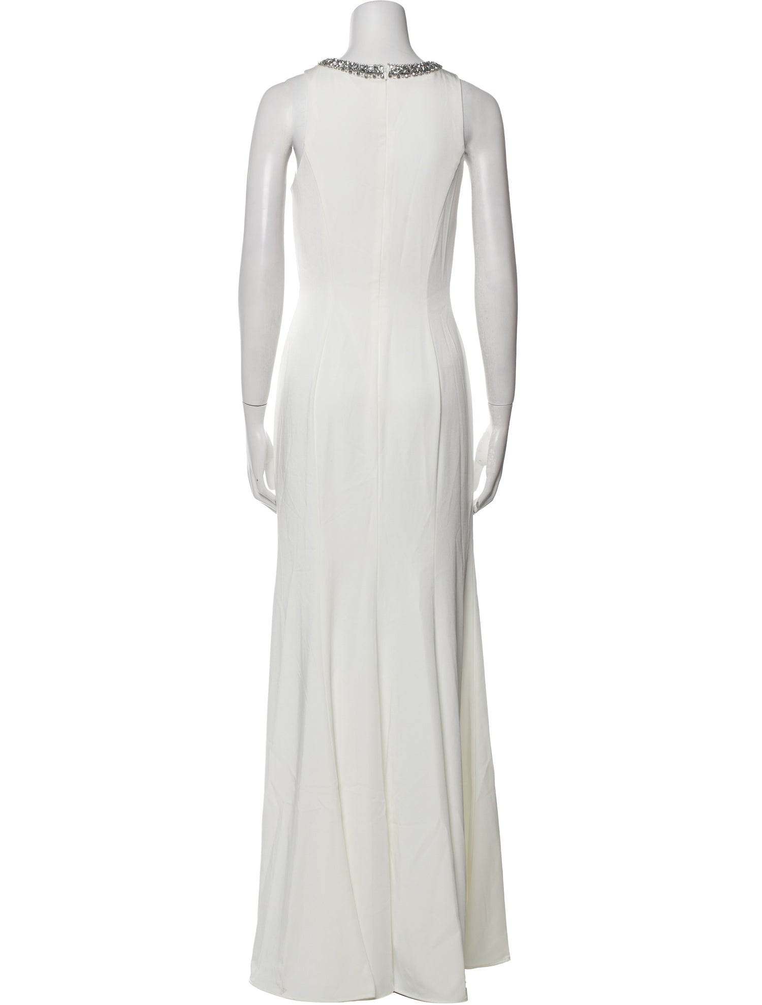 Ieena for Mac Duggal Crew Neck Long Dress