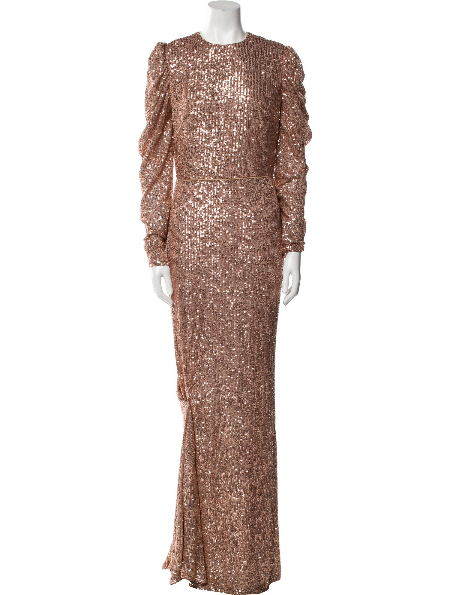 Ieena for Mac Duggal Crew Neck Long Dress