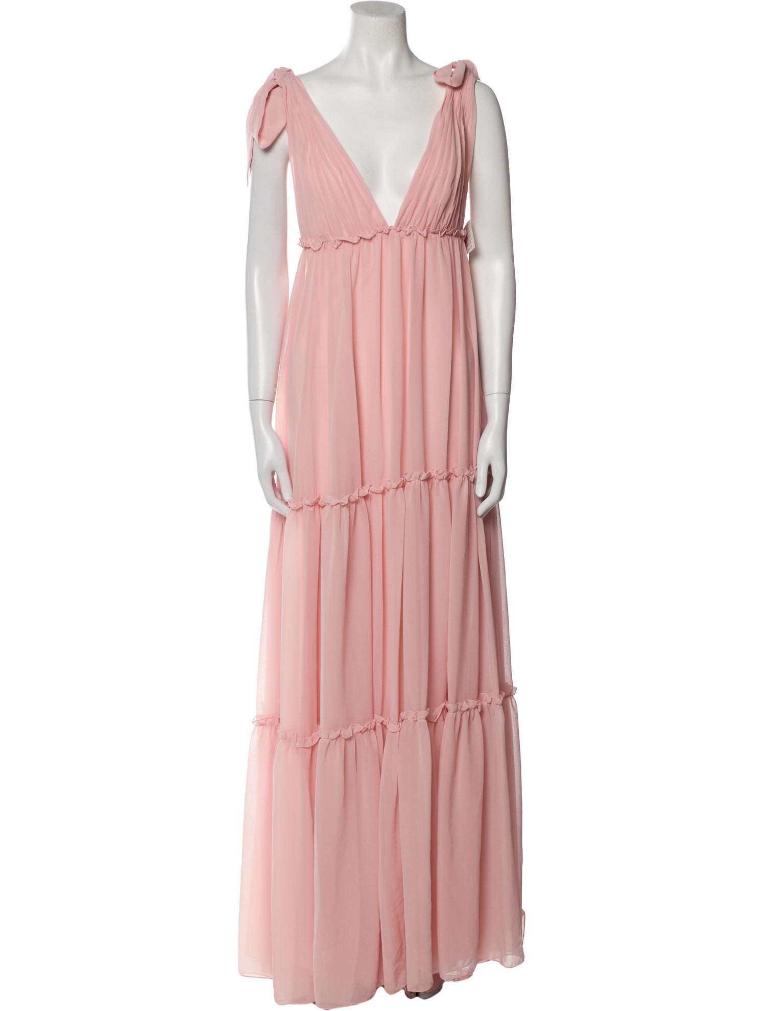 Ieena for Mac Duggal V-Neck Long Dress