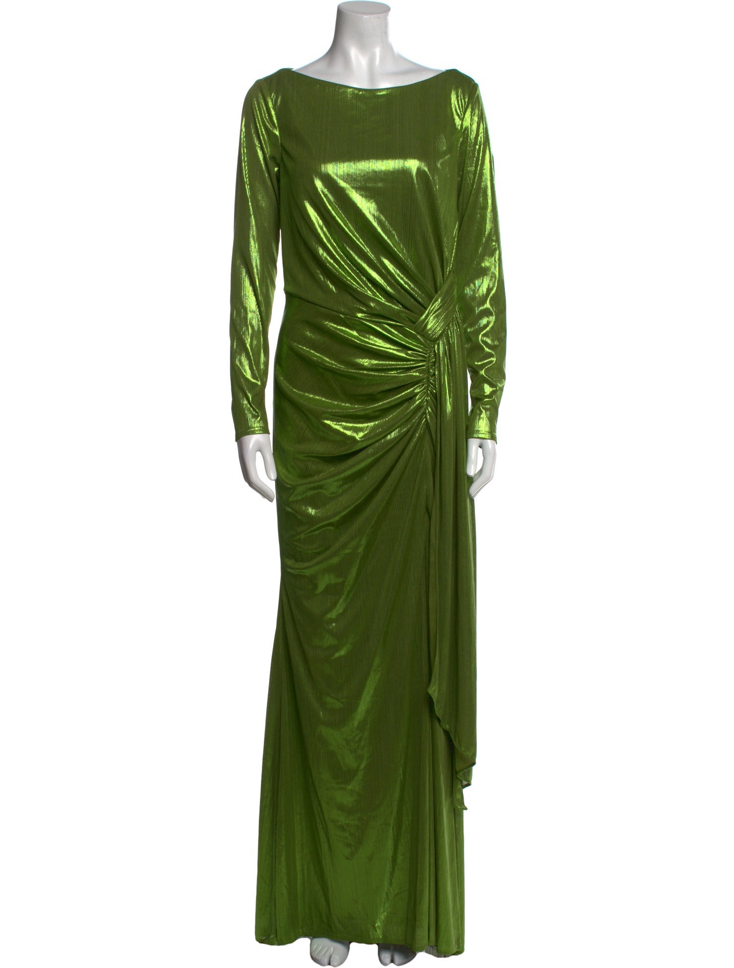 Ieena for Mac Duggal Bateau Neckline Long Dress w/ Tags