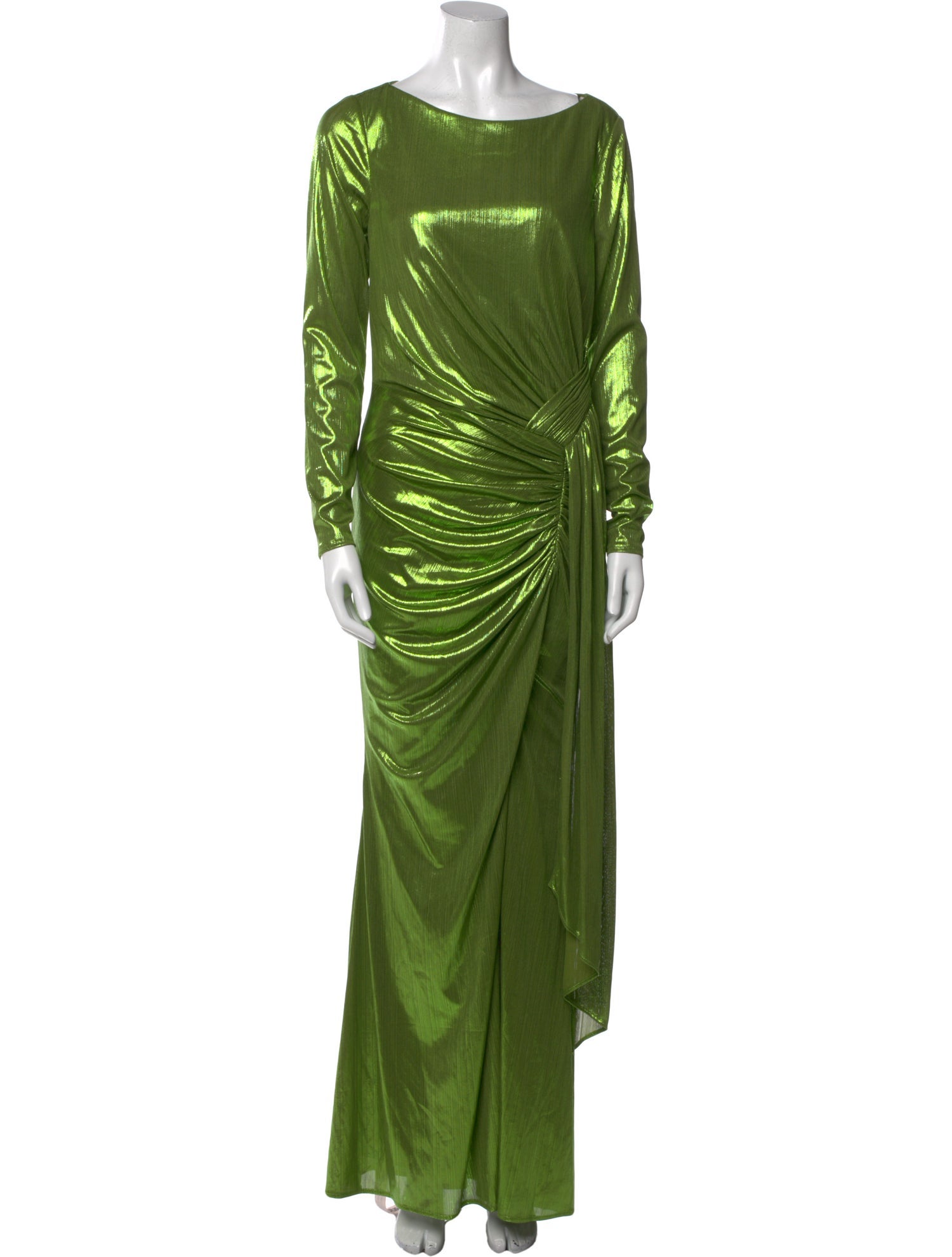 Ieena for Mac Duggal Bateau Neckline Long Dress w/ Tags