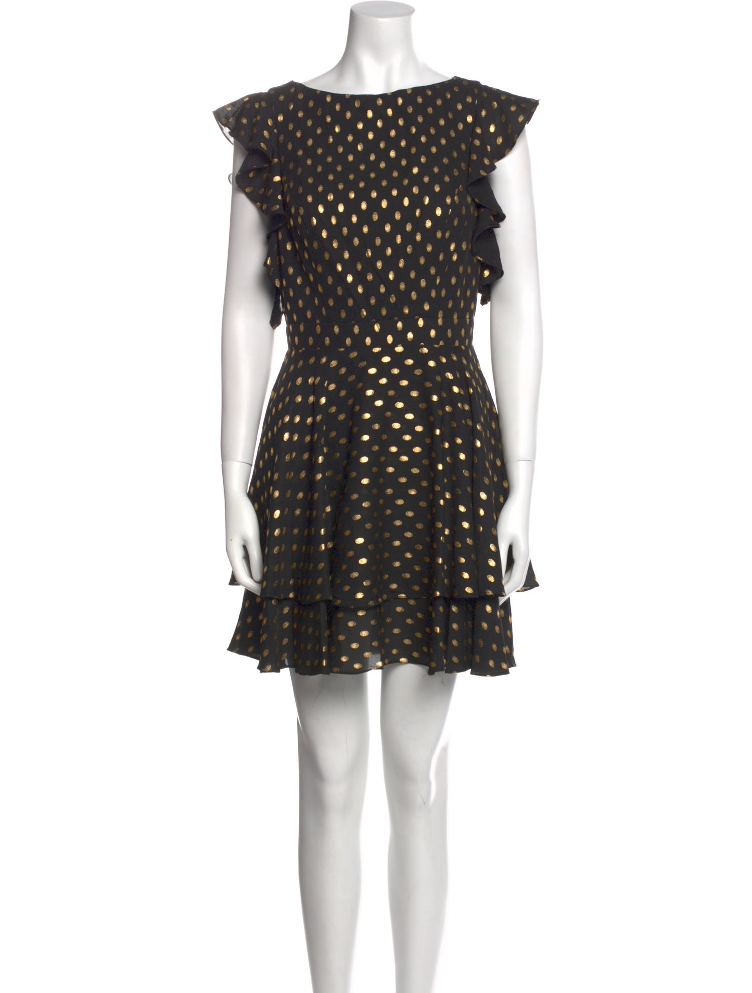 Ieena for Mac Duggal Polka Dot Print Mini Dress