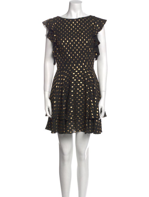 Ieena for Mac Duggal Polka Dot Print Mini Dress