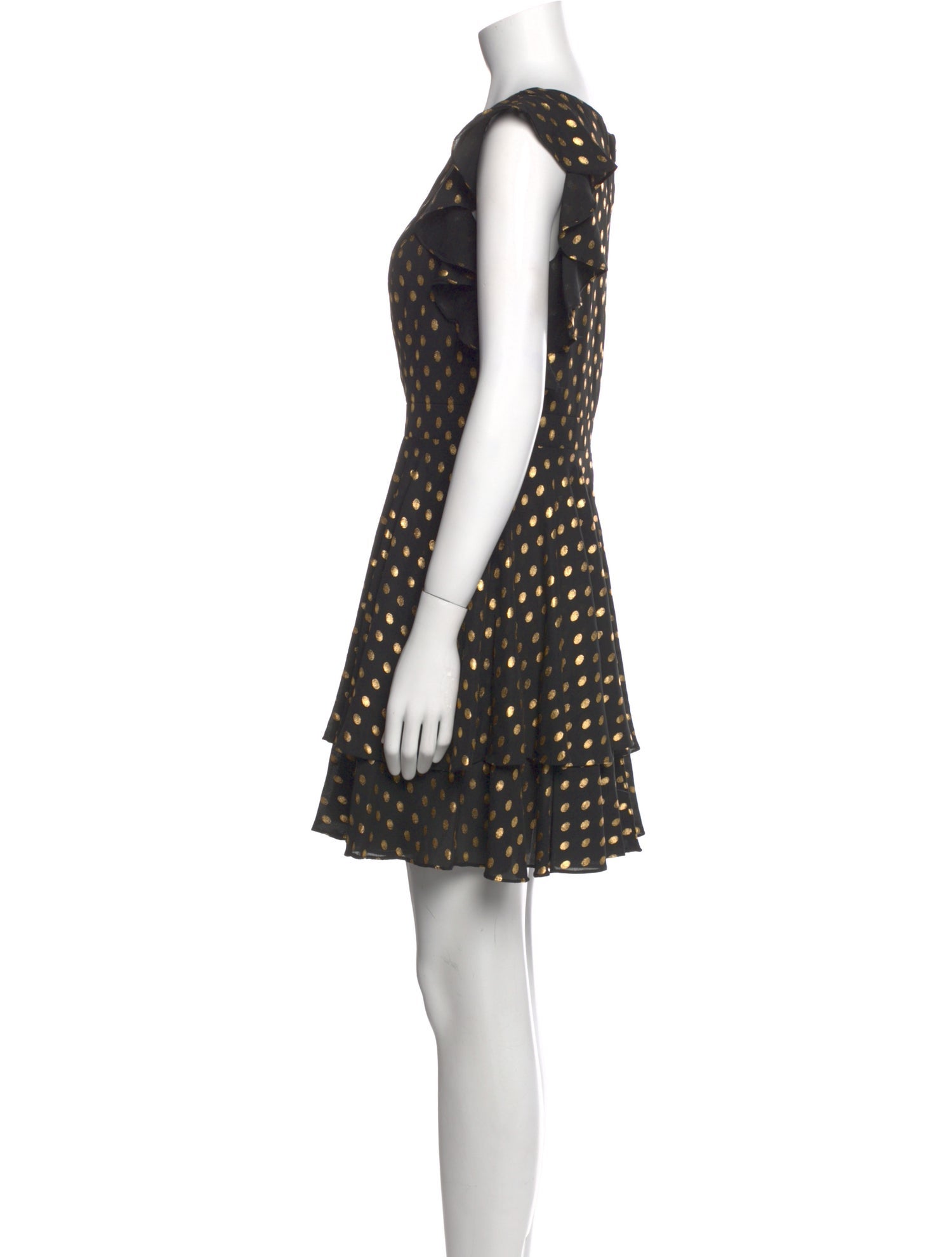 Ieena for Mac Duggal Polka Dot Print Mini Dress