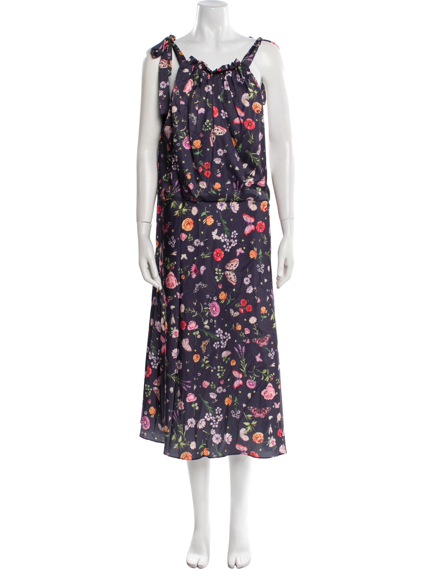 Ieena for Mac Duggal Floral Print Long Dress