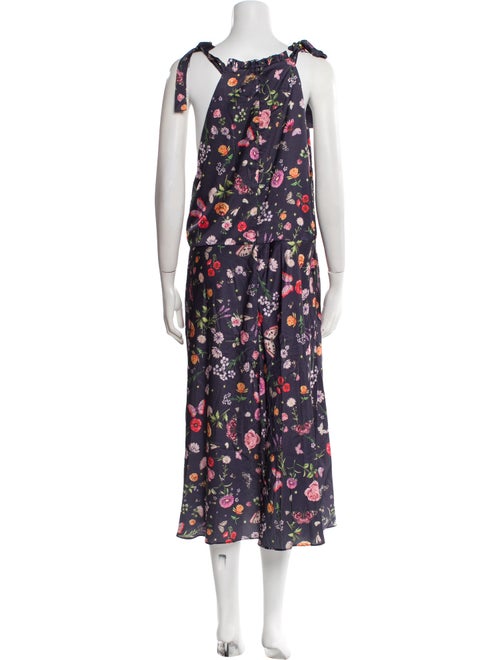 Ieena for Mac Duggal Floral Print Long Dress