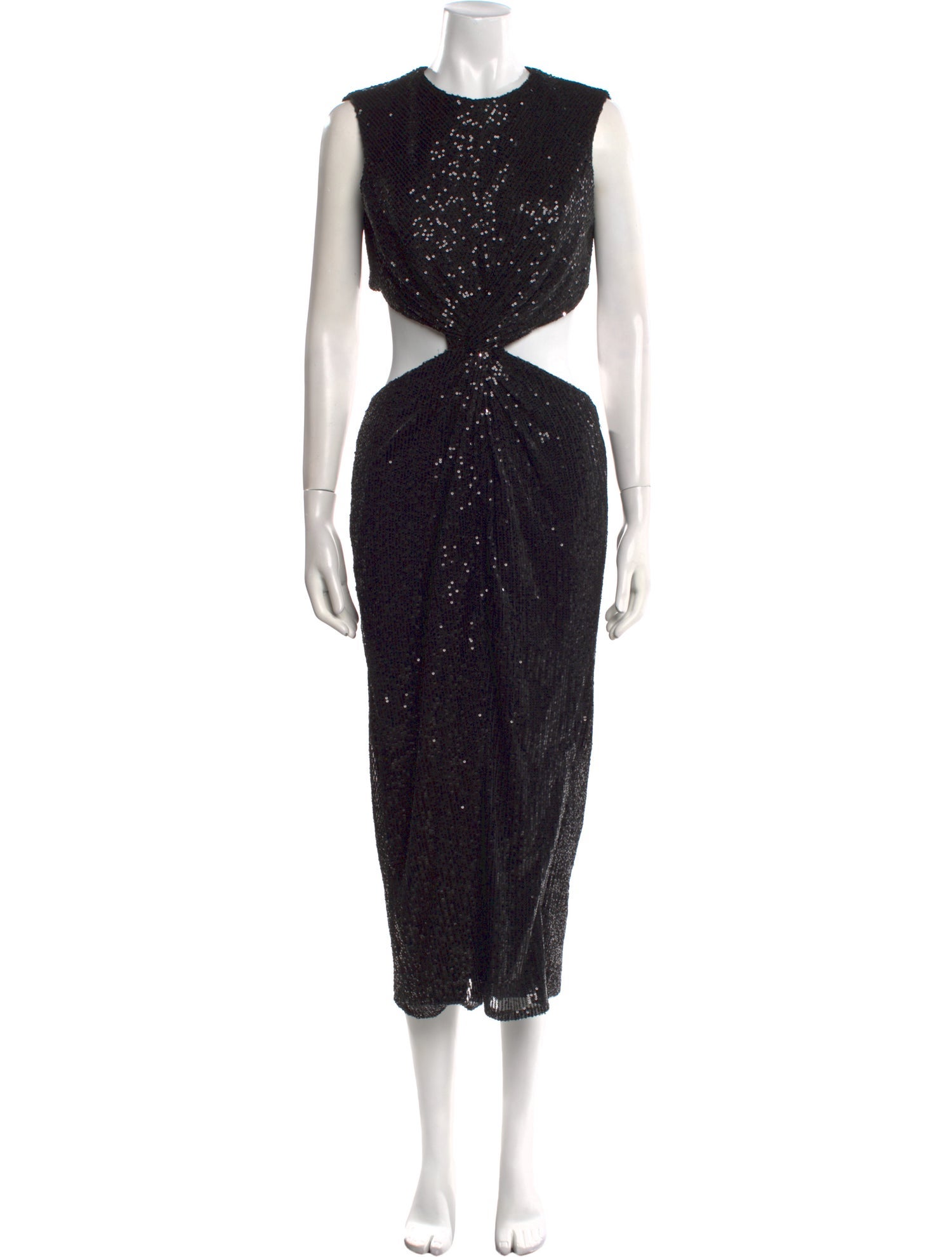 Ieena for Mac Duggal Crew Neck Long Dress