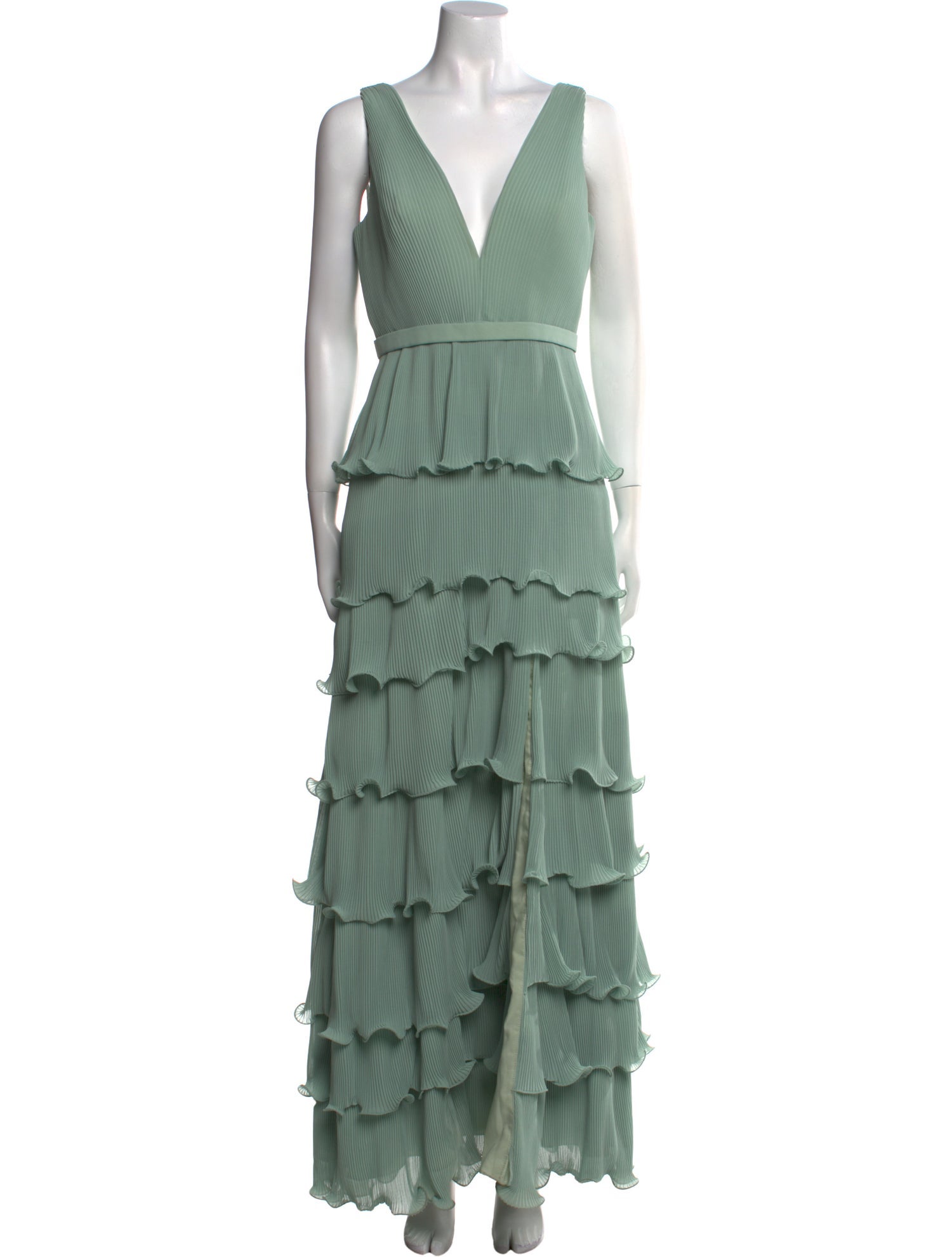 Ieena for Mac Duggal V-Neck Long Dress