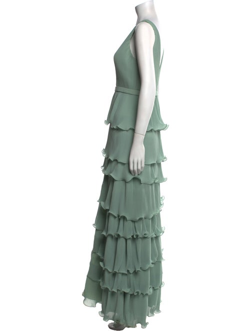 Ieena for Mac Duggal V-Neck Long Dress