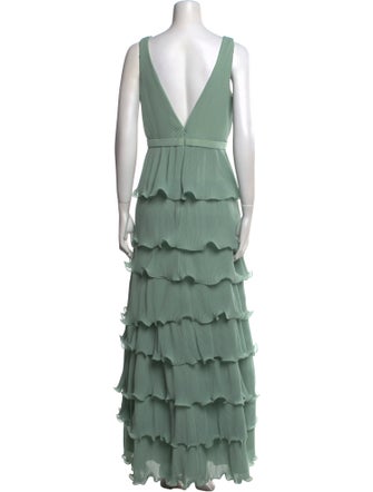 Ieena for Mac Duggal V-Neck Long Dress