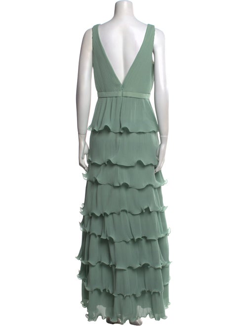 Ieena for Mac Duggal V-Neck Long Dress