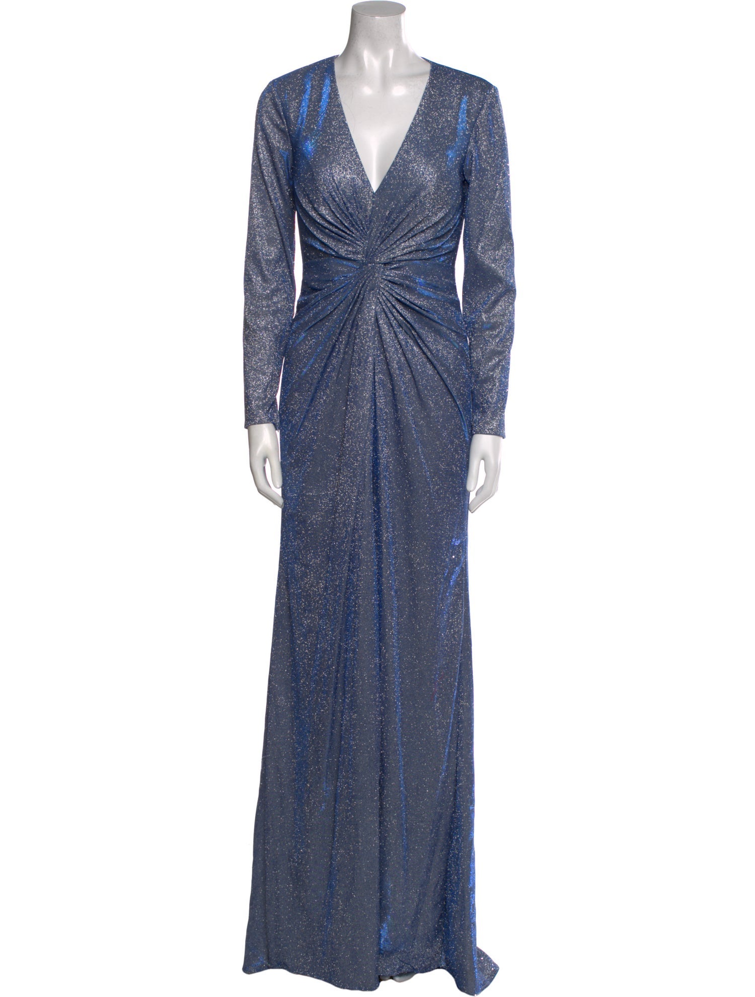 Ieena for Mac Duggal V-Neck Long Dress