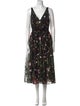 Ieena for Mac Duggal Floral Print Midi Length Dress w/ Tags