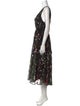 Ieena for Mac Duggal Floral Print Midi Length Dress w/ Tags
