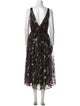 Ieena for Mac Duggal Floral Print Midi Length Dress w/ Tags