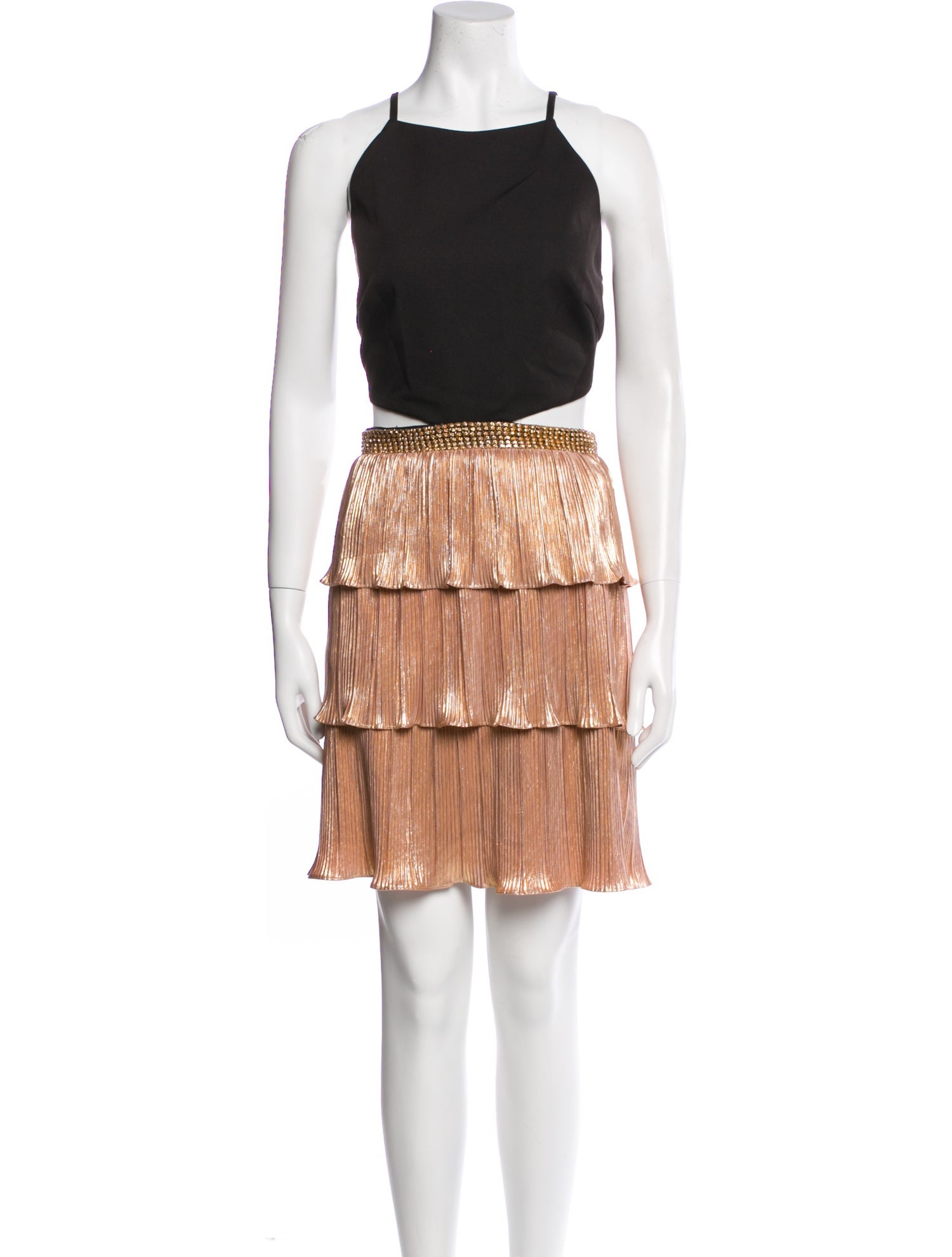 Ieena for Mac Duggal Square Neckline Mini Dress