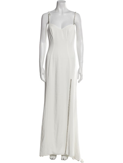 Ieena for Mac Duggal Square Neckline Long Dress