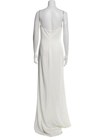 Ieena for Mac Duggal Square Neckline Long Dress