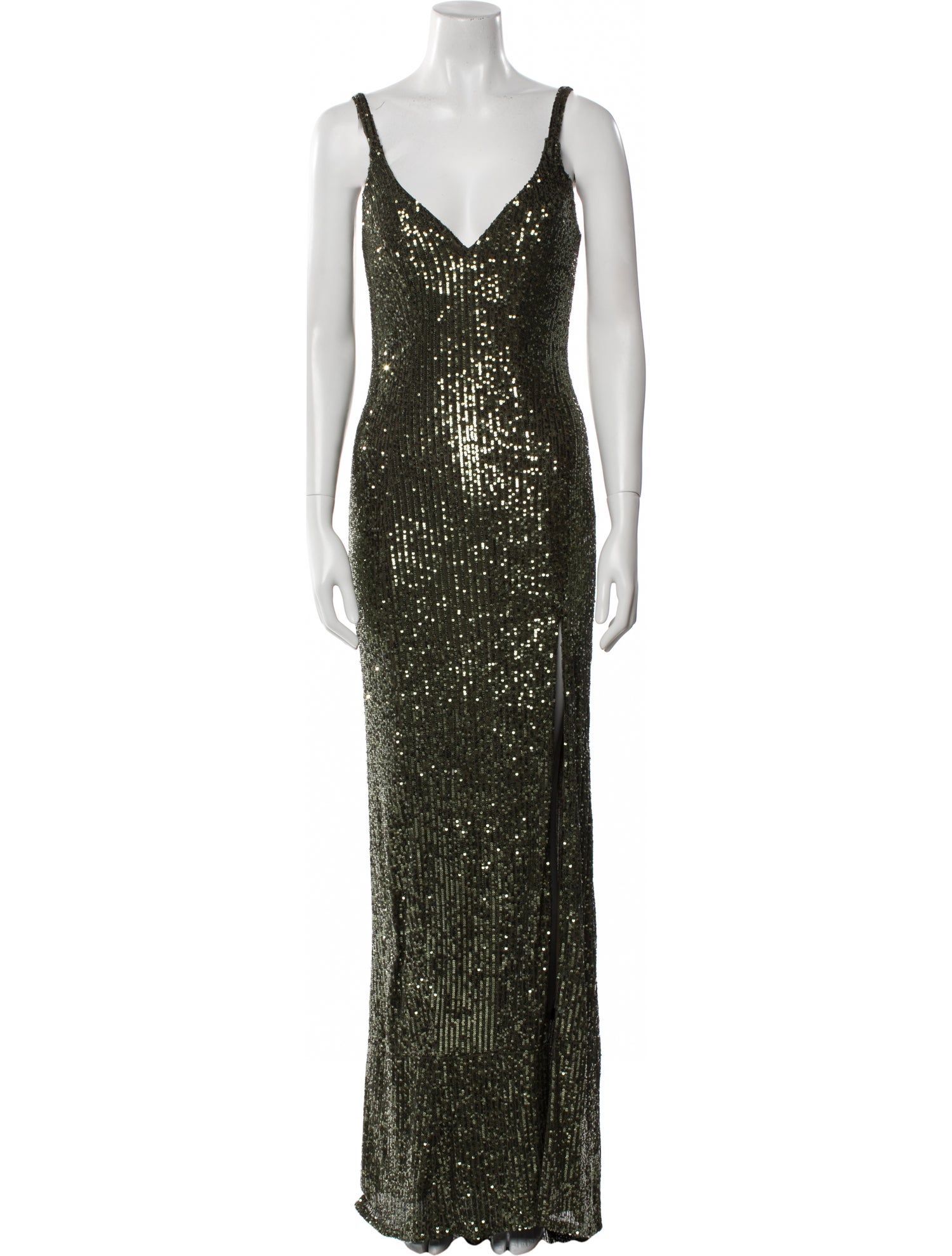 Ieena for Mac Duggal V-Neck Long Dress