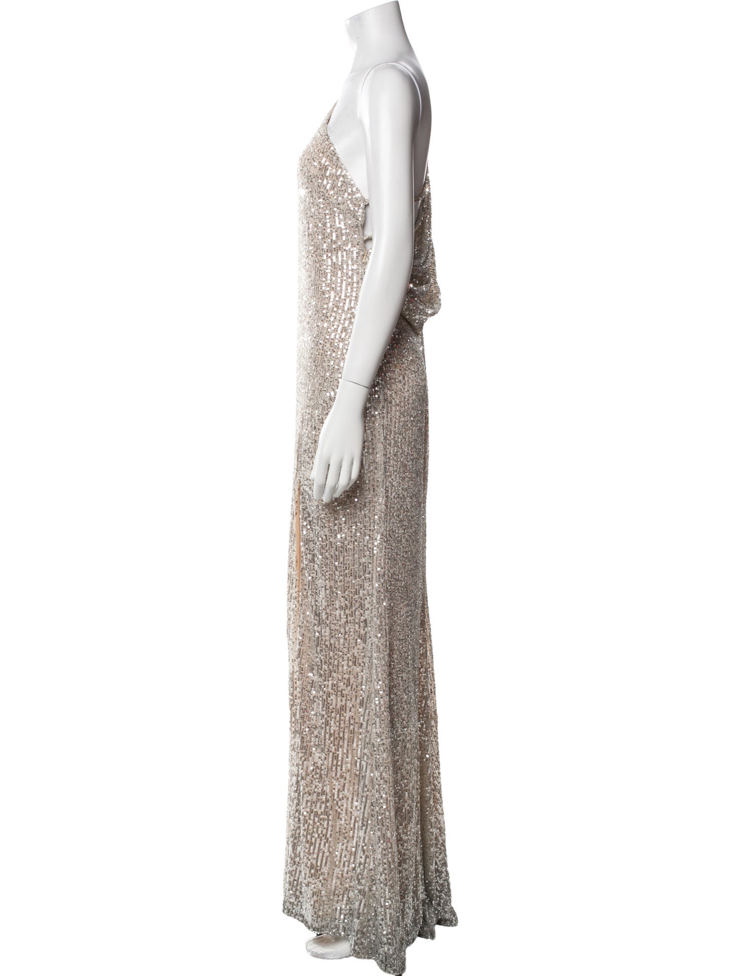 Ieena for Mac Duggal One-Shoulder Long Dress