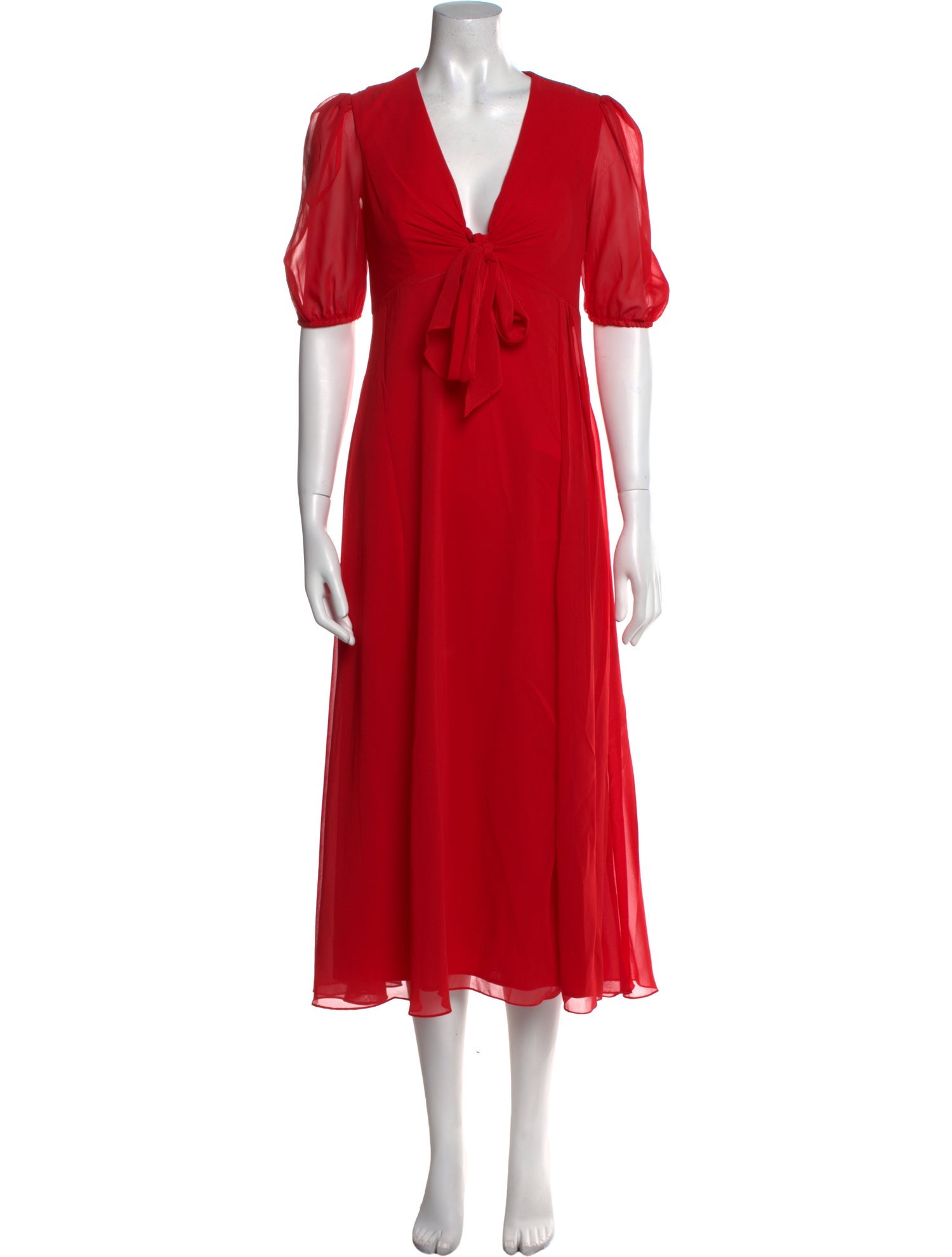 Ieena for Mac Duggal V-Neck Midi Length Dress w/ Tags