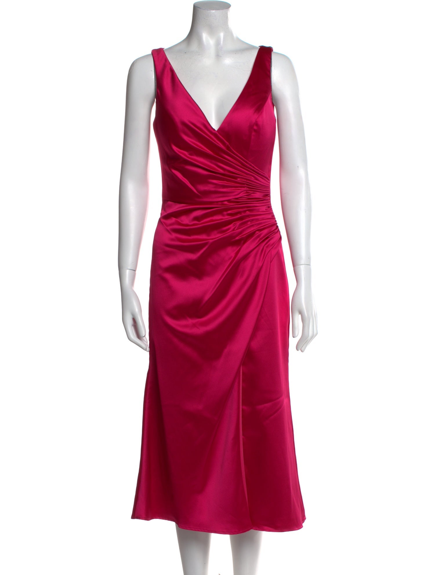 Ieena for Mac Duggal V-Neck Midi Length Dress