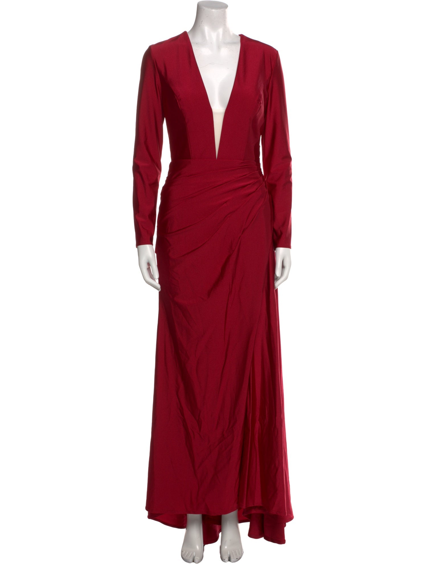 Ieena for Mac Duggal V-Neck Long Dress