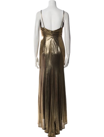 Ieena for Mac Duggal V-Neck Long Dress