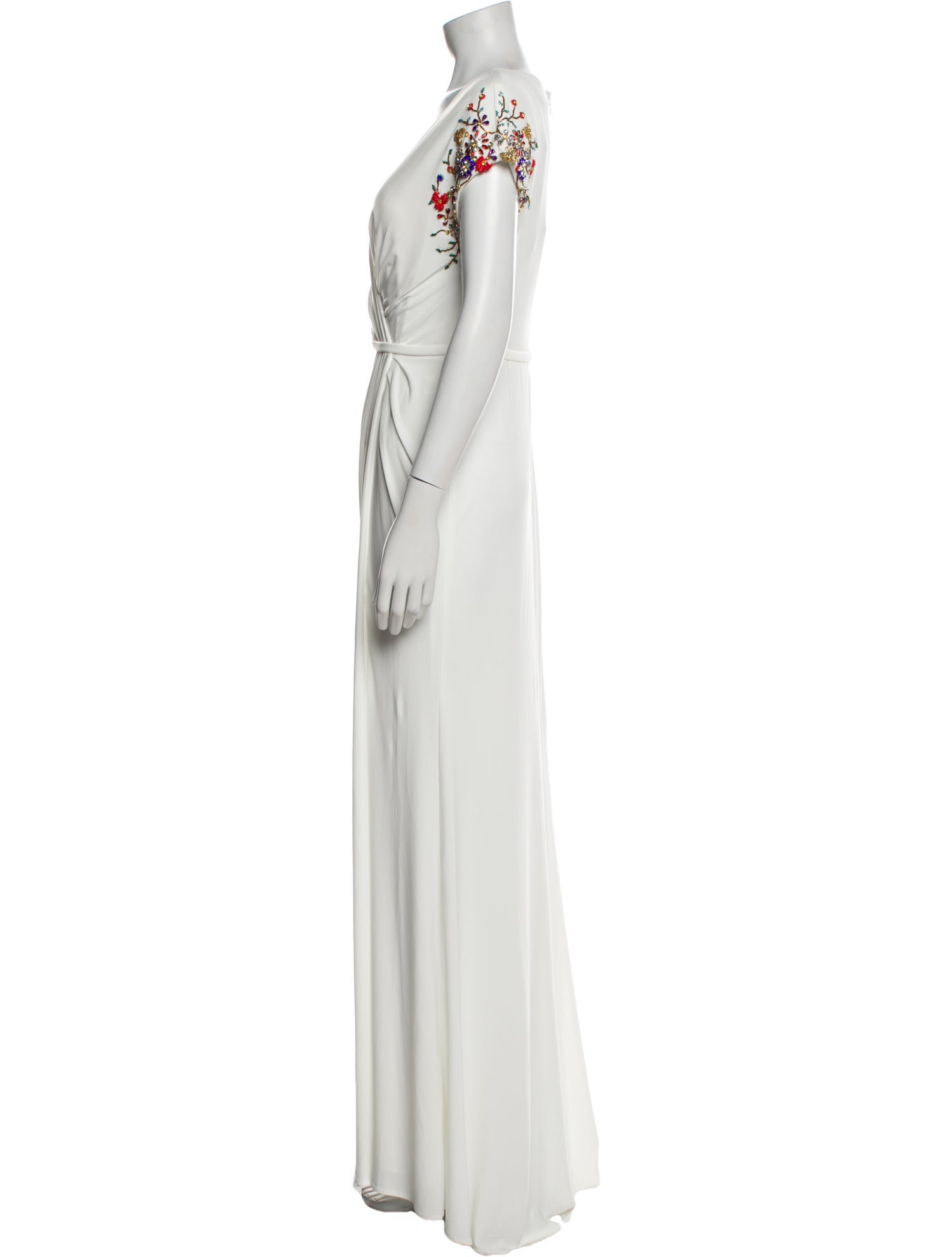 Ieena for Mac Duggal V-Neck Long Dress w/ Tags