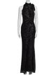 Ieena for Mac Duggal Mock Neck Long Dress