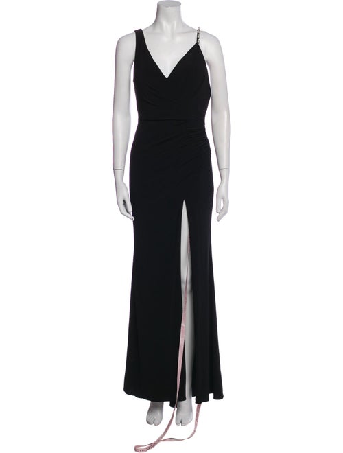 Ieena for Mac Duggal V-Neck Long Dress