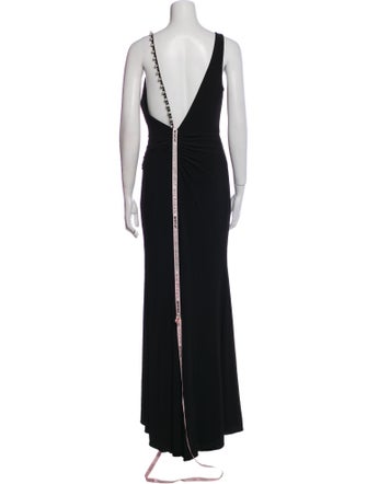 Ieena for Mac Duggal V-Neck Long Dress