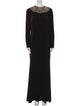Ieena for Mac Duggal Crew Neck Long Dress