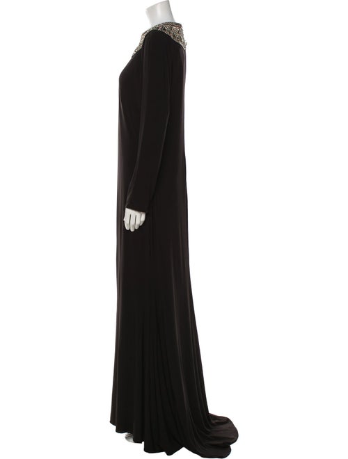 Ieena for Mac Duggal Crew Neck Long Dress