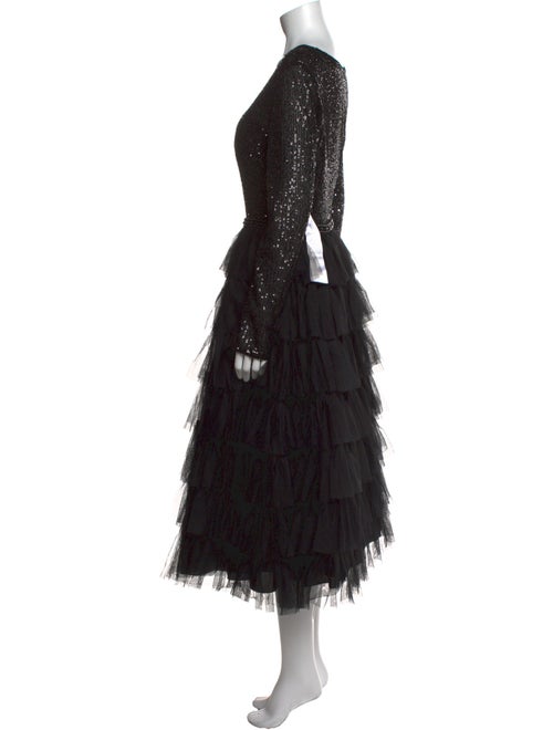 Ieena for Mac Duggal Scoop Neck Long Dress