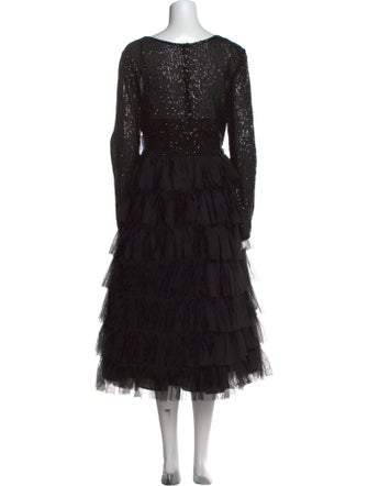 Ieena for Mac Duggal Scoop Neck Long Dress